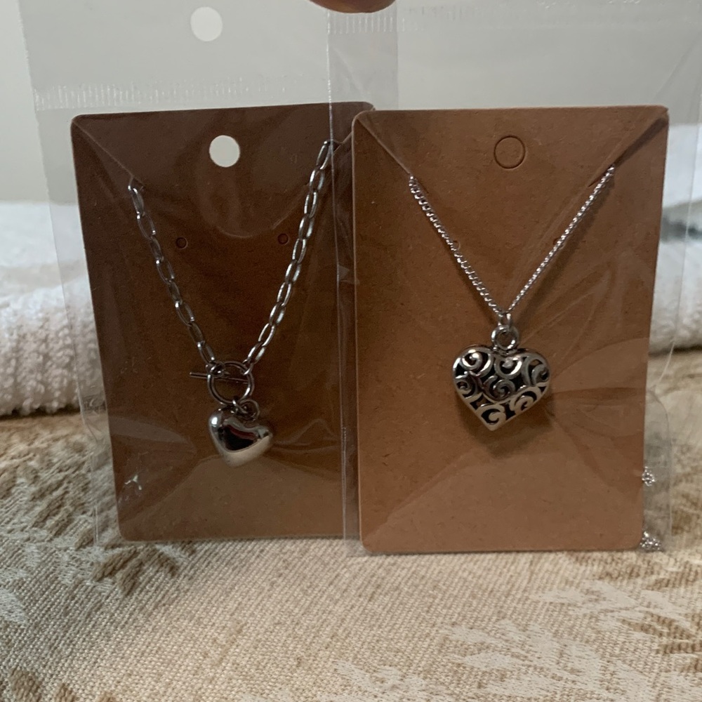 Silver Heart Pendant Necklaces